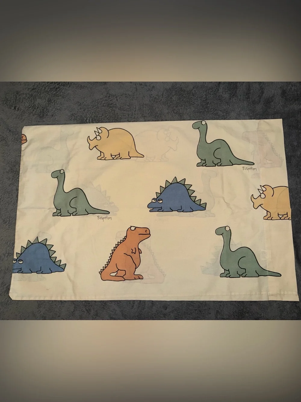 Martex Sandra Boynton Dinosaurs Twin Vintage 1986 Pillow Case Only